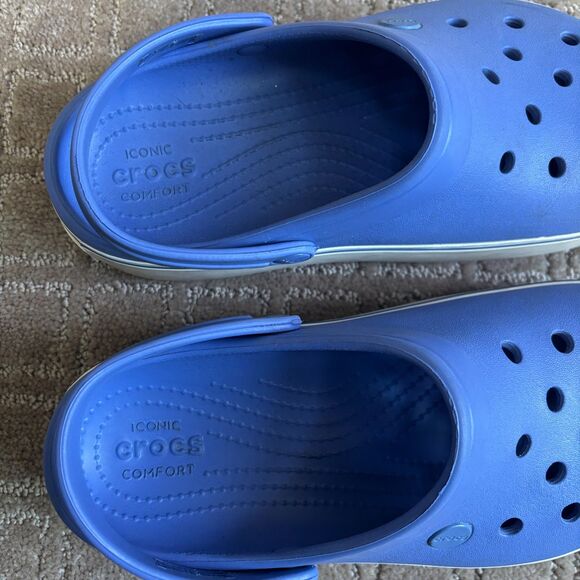 Crocs Crocband Platform Clog Womens 7 Periwinkle Blue Chunky Waterproof Rubber - Picture 6 of 9